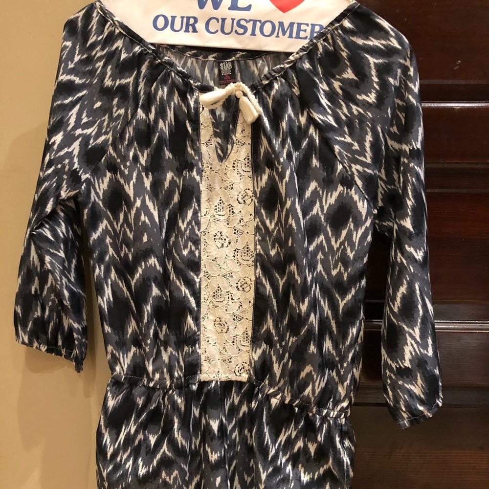 Girls Patterned Romper